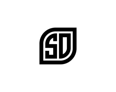 SD logo tasarım vektör şablonu. SD