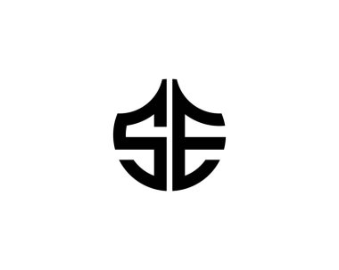 SE logo tasarım vektör şablonu SE
