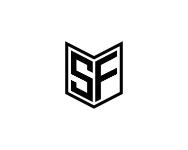 SF logo tasarım vektör şablonu. SF