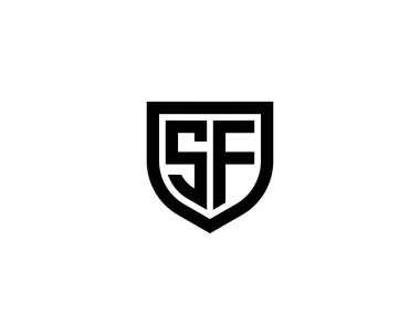SF logo tasarım vektör şablonu. SF