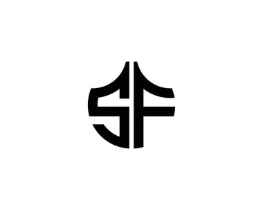 SF logo tasarım vektör şablonu. SF