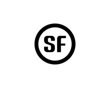 SF logo tasarım vektör şablonu. SF