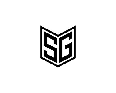 SG logo tasarım vektör şablonu. SG
