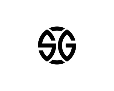 SG logo tasarım vektör şablonu. SG