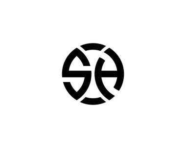 SH logo tasarım vektör şablonu. Şşş