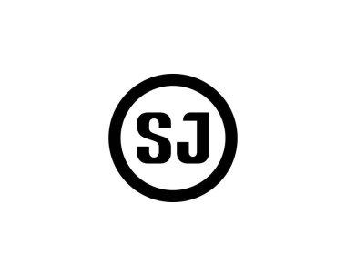 SJ logo tasarım vektör şablonu. SJ
