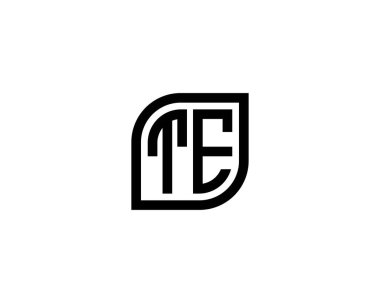 TE logo tasarım vektör şablonu. TE