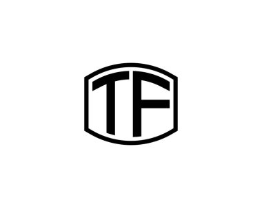TF logo tasarım vektör şablonu. TF