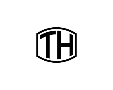 TH logo tasarım vektör şablonu. Ö