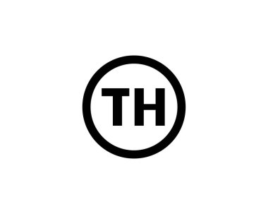 TH logo tasarım vektör şablonu. Ö