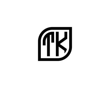 TK logo tasarım vektör şablonu. TK