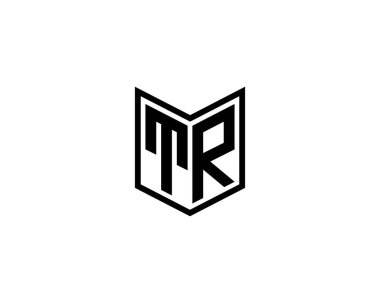 TR logo tasarım vektör şablonu. TR