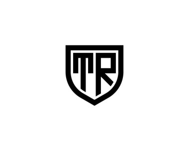 TR logo tasarım vektör şablonu. TR