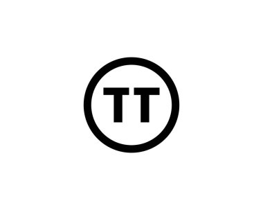 TT Logo tasarım vektör şablonu. TT