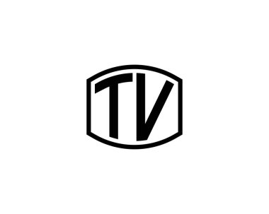 TV Logosu tasarım vektör şablonu. TV