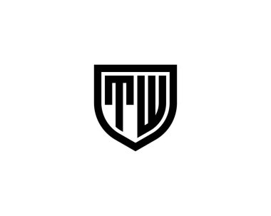 TW logo tasarım vektör şablonu. İKİ