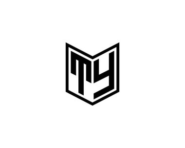 TY Logo tasarım vektör şablonu. TY