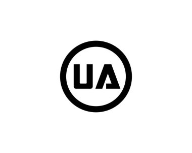 UA logo tasarım vektör şablonu. UA