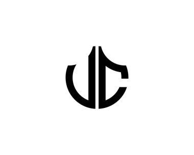 UC logo tasarım vektör şablonu. UC