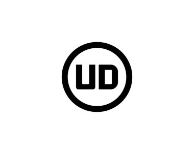 UD logo tasarım vektör şablonu. UD
