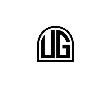 UG logo tasarım vektör şablonu. Çirkin.
