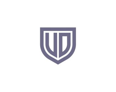 UO logo tasarım vektör şablonu. UO