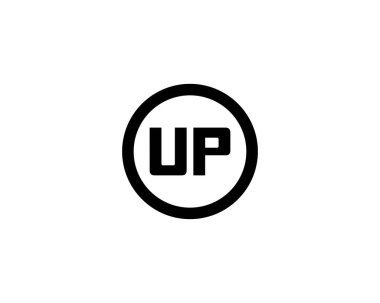 UP logo tasarım vektör şablonu. Yukarı