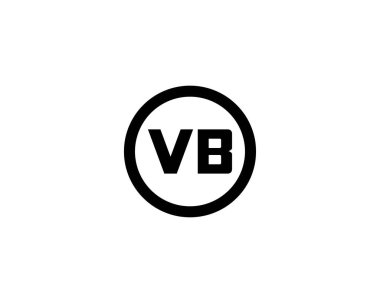 VB Logo tasarım vektör şablonu. VB