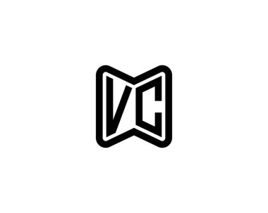 VC logo tasarım vektör şablonu. VC