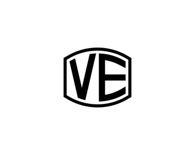 VE logo tasarım vektör şablonu. VE