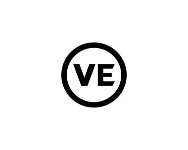VE logo tasarım vektör şablonu. VE