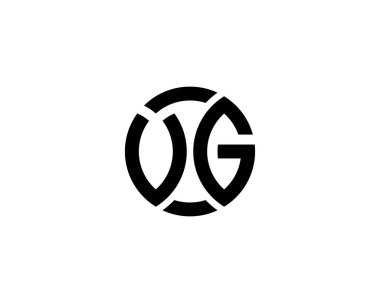VG Logo tasarım vektör şablonu. VG