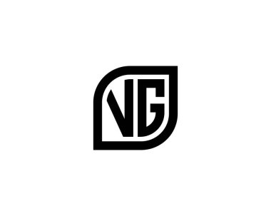 VG Logo tasarım vektör şablonu. VG