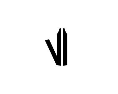 VI logo tasarım vektör şablonu. VI