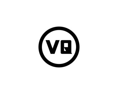 VQ logo tasarım vektör şablonu. VQ