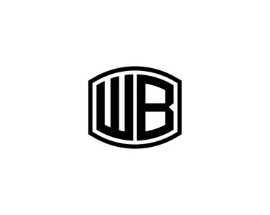 WB logo tasarım vektör şablonu. WB