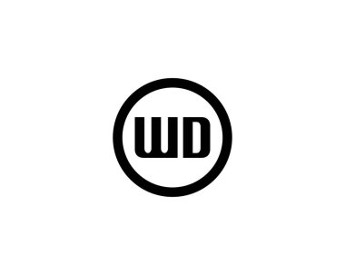 WD logo tasarım vektör şablonu. WD