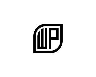 WP logo design vector template. WP clipart