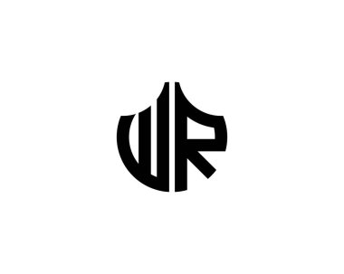 WR logo tasarım vektör şablonu. WR