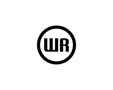 WR logo tasarım vektör şablonu. WR