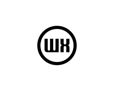 WX logo tasarım vektör şablonu. WX