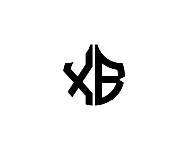 XB Logo tasarım vektör şablonu. XB