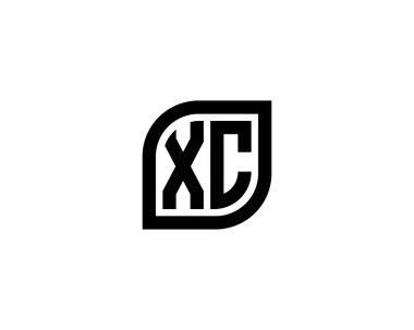 XC Logo tasarım vektör şablonu. XC