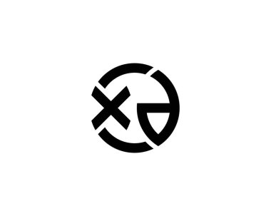 XD logo tasarım vektör şablonu. XD