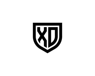 XD logo tasarım vektör şablonu. XD