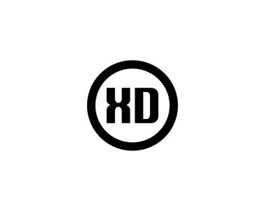 XD logo tasarım vektör şablonu. XD