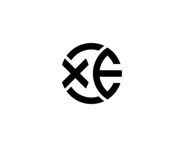 XE logo tasarım vektör şablonu. XE