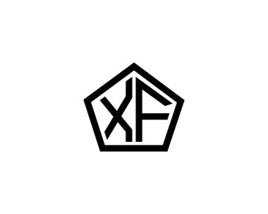 XF logo tasarım vektör şablonu. XF