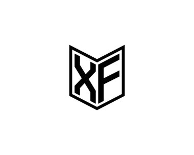 XF logo tasarım vektör şablonu. XF