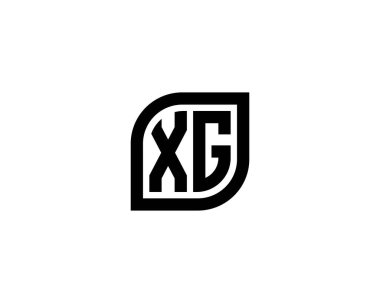 XG logo tasarım vektör şablonu. XG